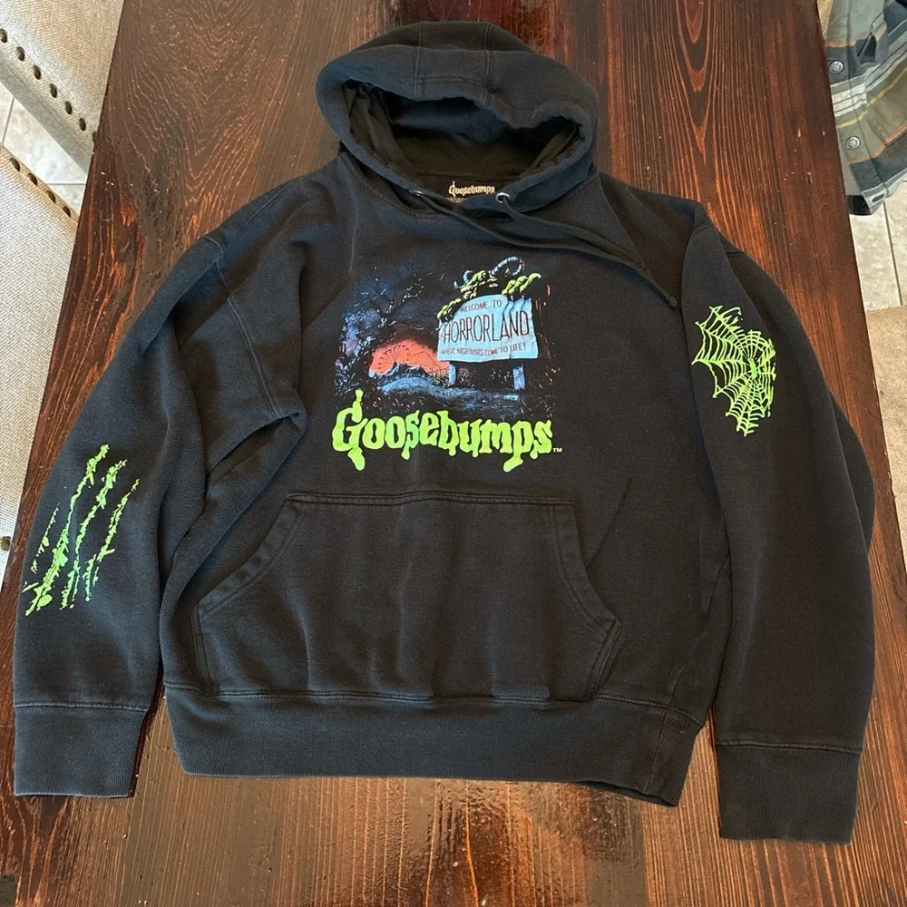 Vintage Goosebumps Black Hoodie for Kids - Picture 2 of 7